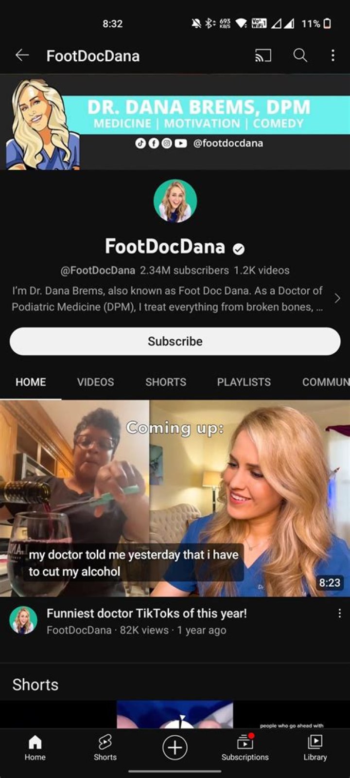 FootDocDana Youtuber overview