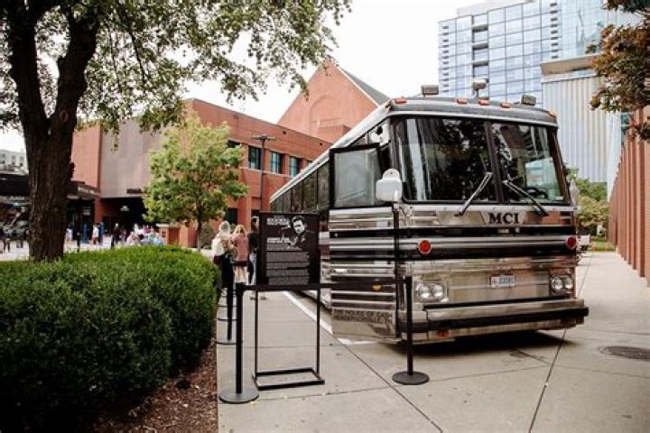 Johnny Cash’s JC Unit One Tour Bus On Display At The Ryman