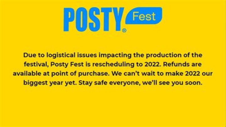 Posty Fest Canceled Over ‘Logistical Issues’