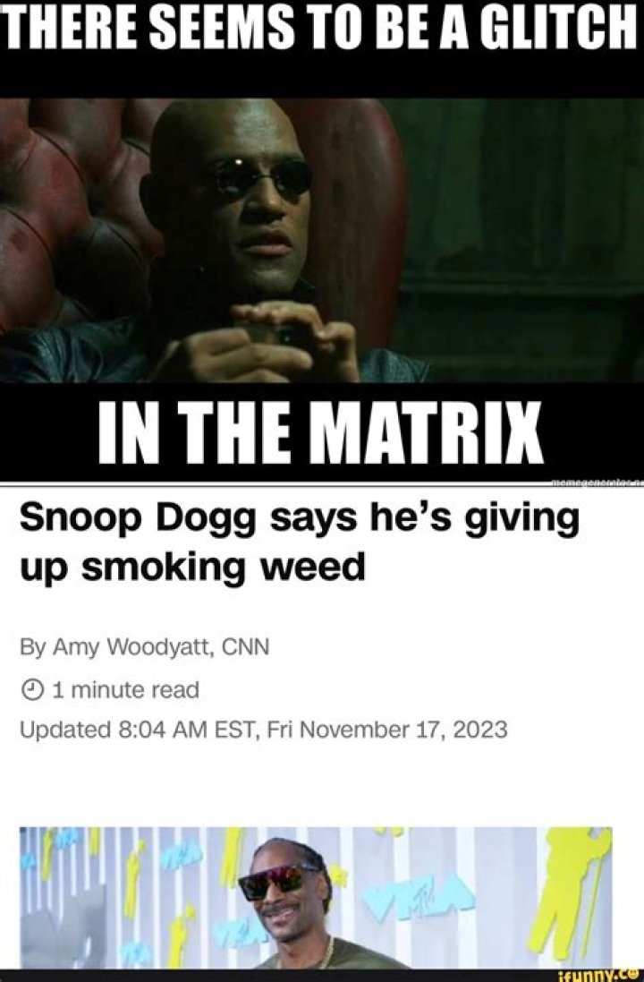 Snoop Dogg Says He’s Giving Up Smoking Weed